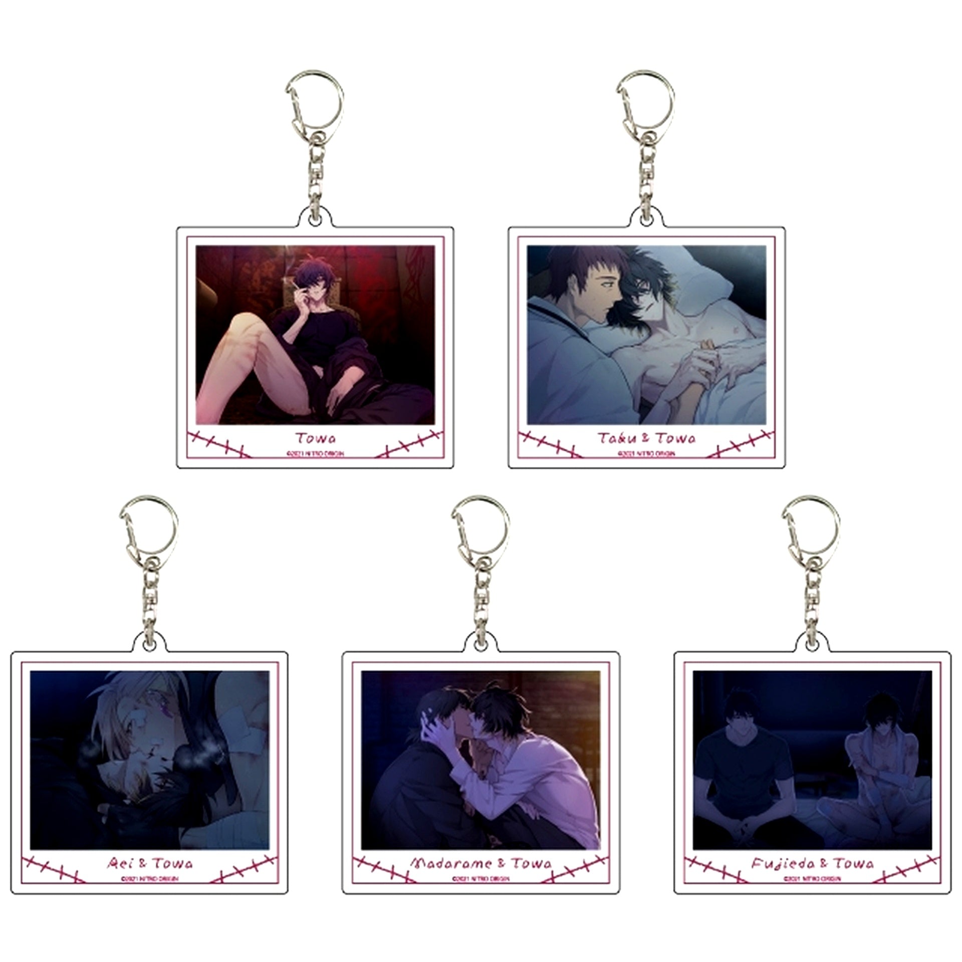 Set of 5 Slow Damage Acrylic Keychain 11 Official Illustration [USED]