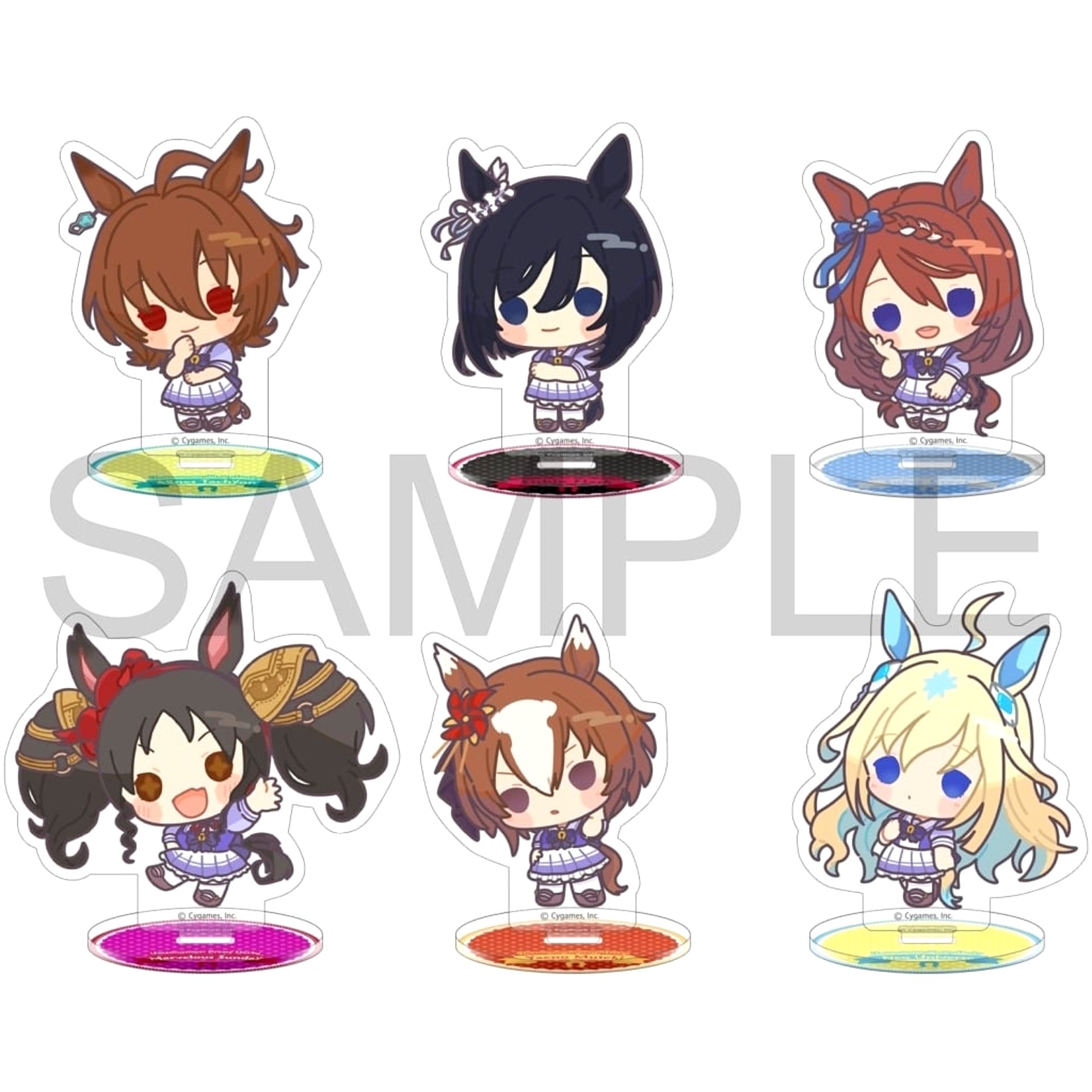 Umamusume: Pretty Derby Agnes Tachyon & Others All 6 Types Set Mini Acrylic Stand Collection Vol.6 Acrylic Stands [USED]