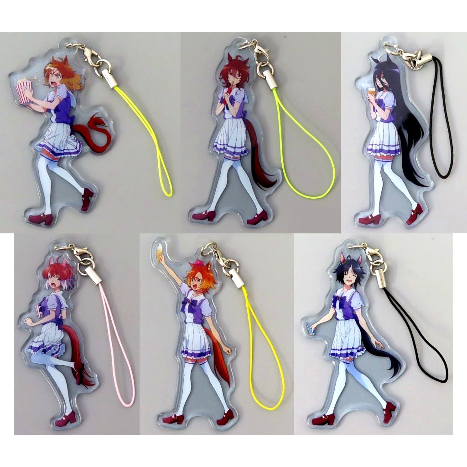 Set of 6 Movie Uma Musume Pretty Derby Beginning of a New Era PVC Charm Collection Theater Goods [USED]