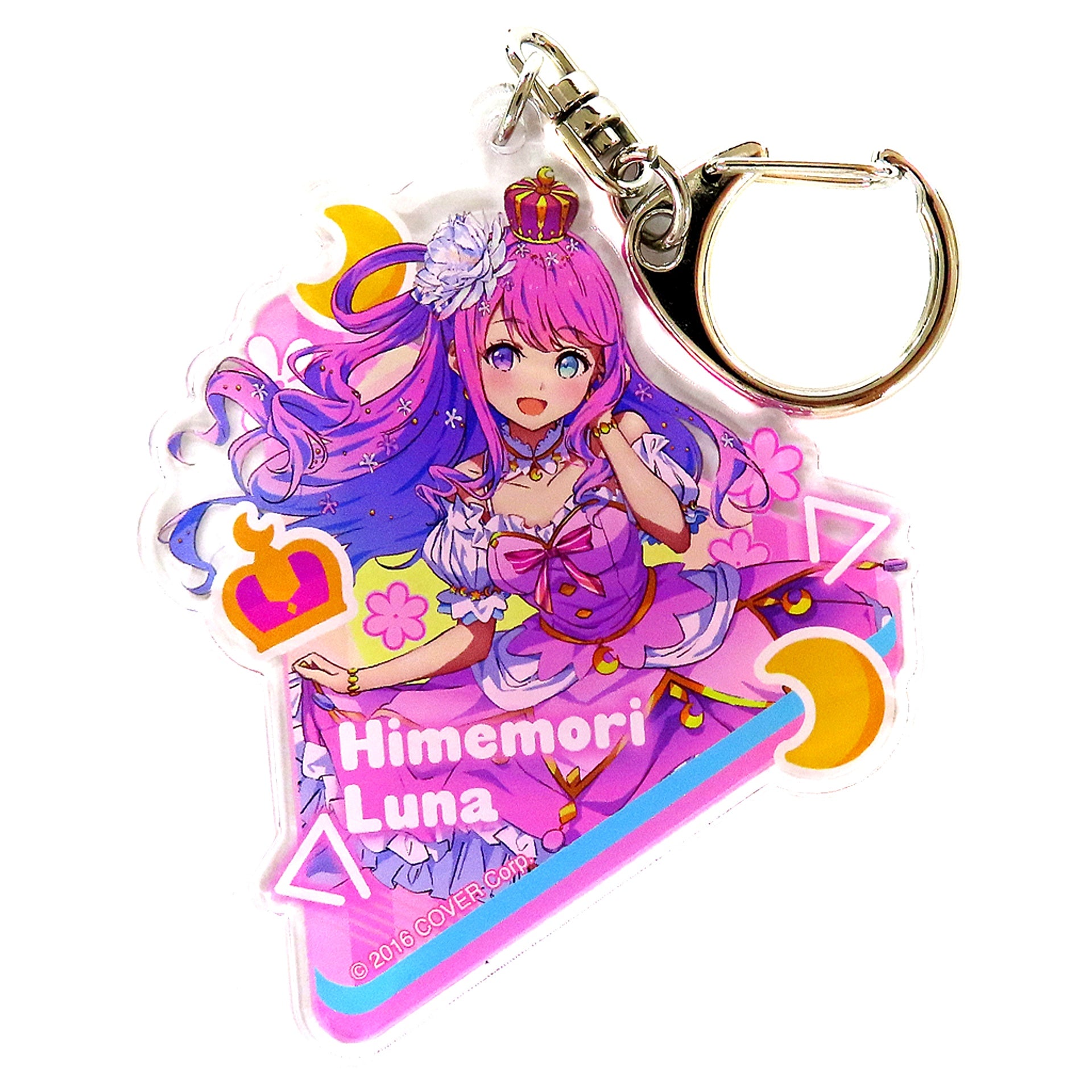 Himemori Luna Hololive Trading Acrylic Keychain Hololive de PON! Big Win Prize JOYPOLIS FANCY PARTY [USED]