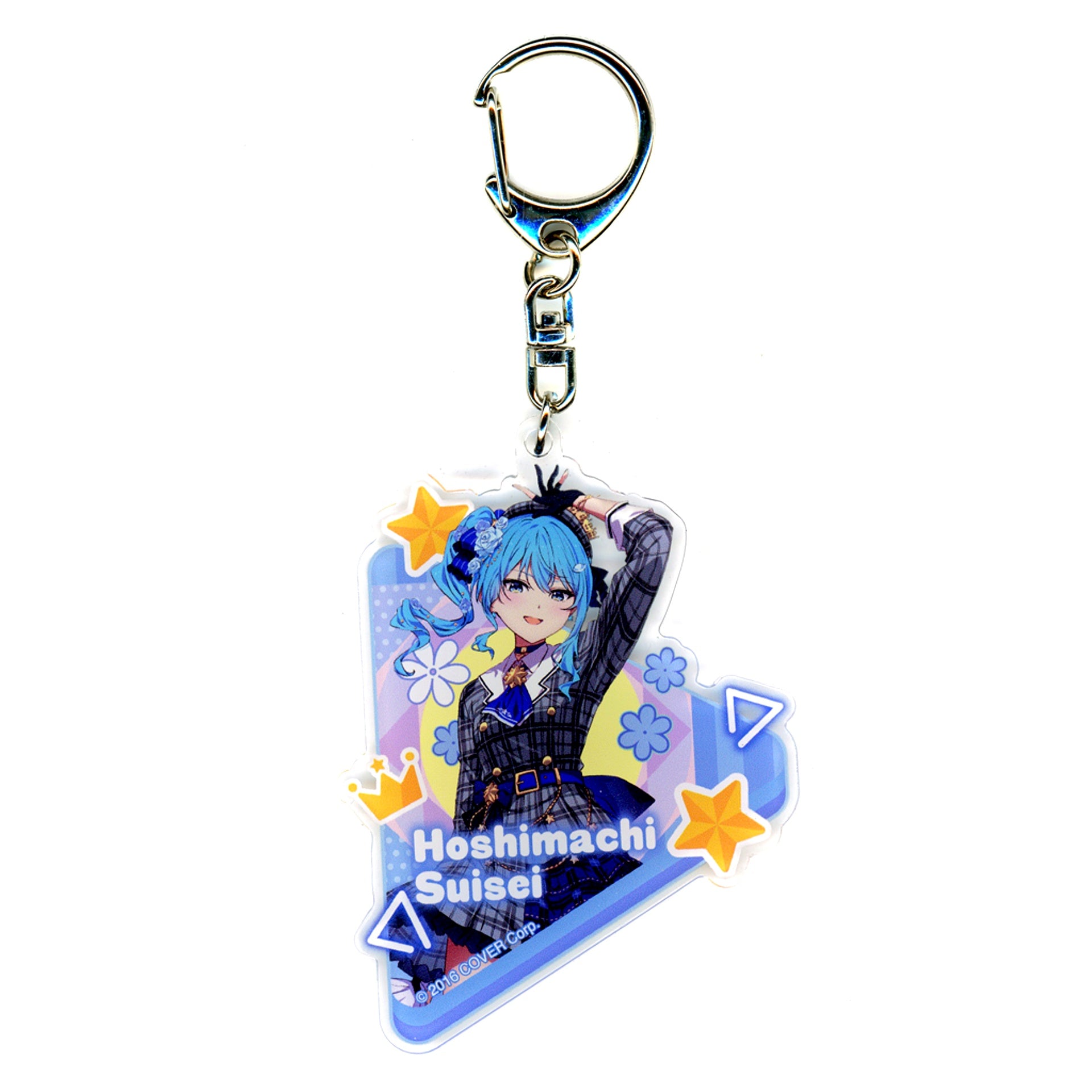 Hoshimachi Suisei Hololive Trading Acrylic Keychain Hololive de PON! Jackpot Prize JOYPOLIS FANCY PARTY [USED]