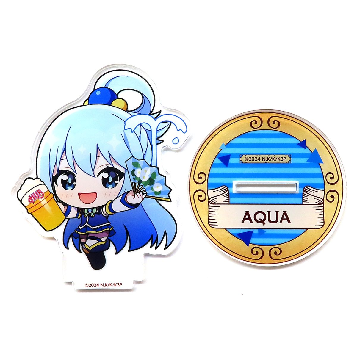 Aqua KonoSuba: God's Blessing on This Wonderful World! 3 x Hub Trading Acrylic Stand [USED]