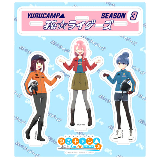 Group Yuru Camp SEASON 3 POP UP SHOP MAGO RIDERS Mago Riders Acrylic Stand Set [USED]