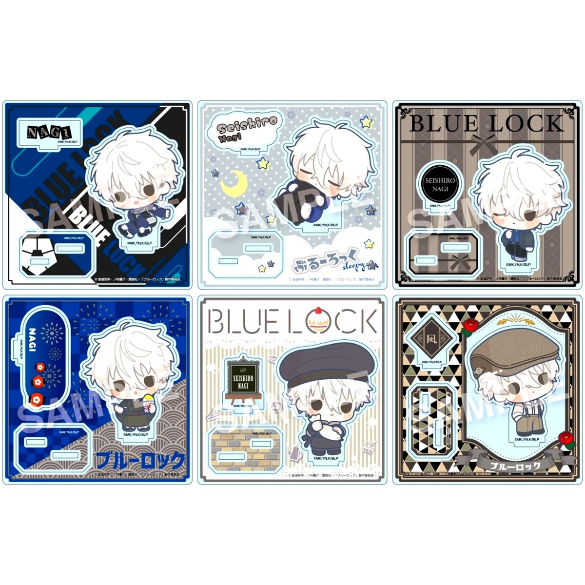 Set of 6 Blue Lock Select Collection Acrylic Stand Seishiro Nagi [USED]