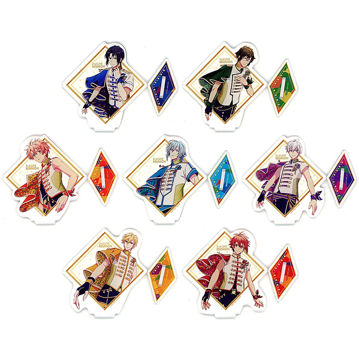 Set of 7 IDOLiSH7 TORUPAKA! Acrylic Stand Type A 2nd LIVE REUNION [USED]