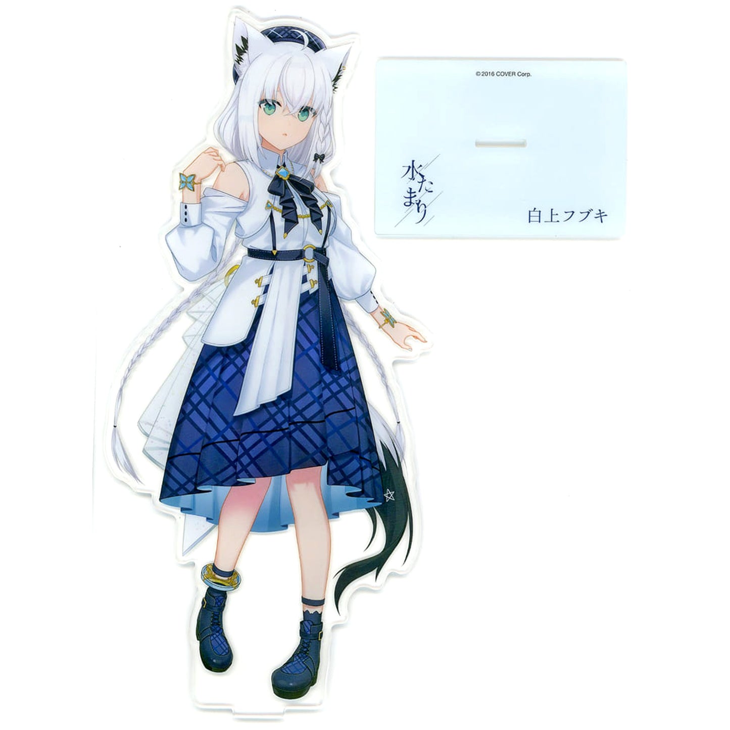 VTuber Hololive Shirakami Fubuki Solo Acrylic Stand with Jacket Illustration Universal Music Store Limited Included with CD Blue Journey / Mizutamari First Press Complete Production Limited Edition Acrylic Stands [USED]