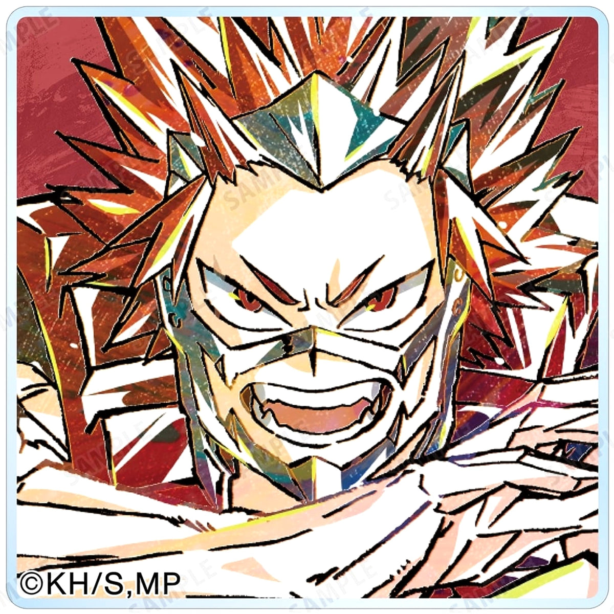 My Hero Academia Eijiro Kirishima Trading Ani-Art Vol. 5 Acrylic Tile ver. C Acrylic Stands [USED]
