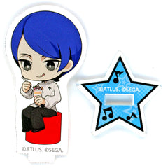 Yusuke Kitagawa Persona 5 Tactica Mini Acrylic Stand Persona 3 Reload and Persona 5 Tactica x Karaoke Manekineko Goods [USED]