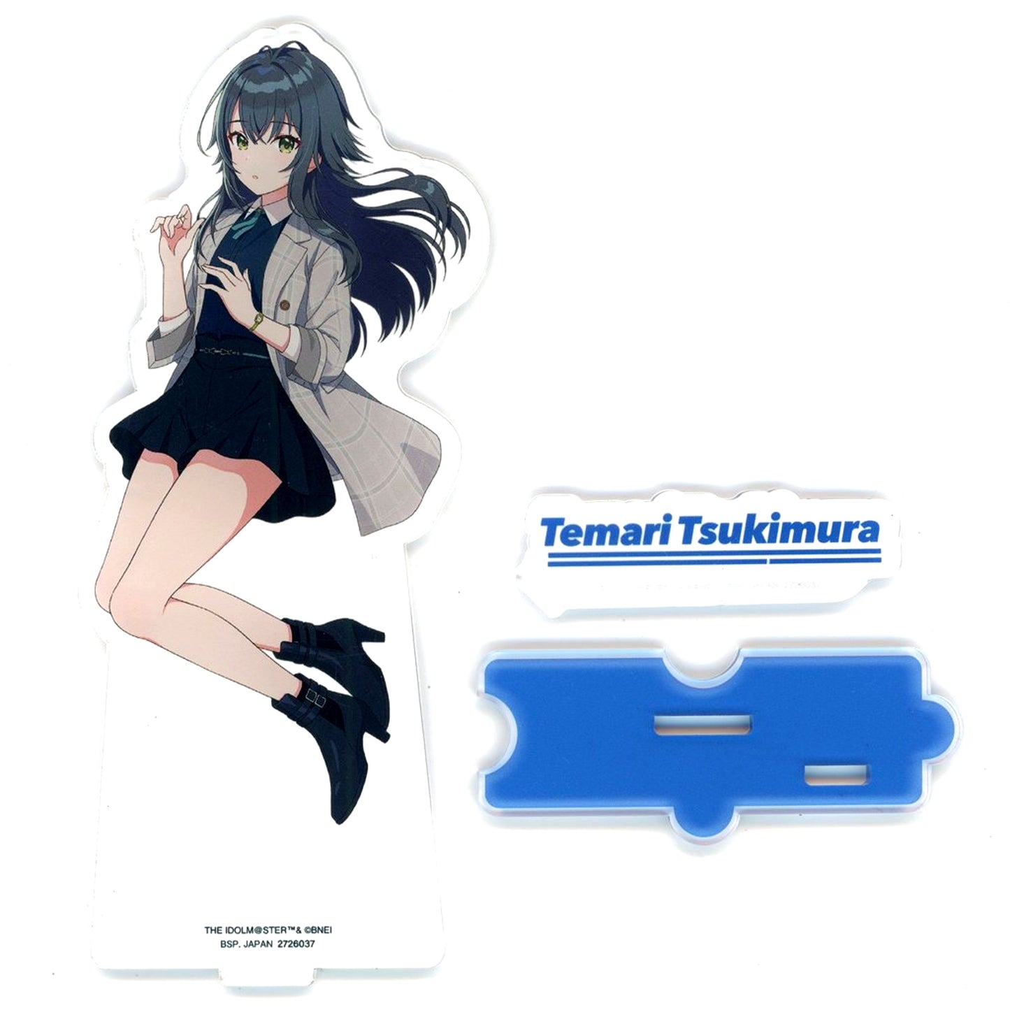 Temari Tsukimura Gakuen Idolmaster Big Acrylic Figure with Stand HOP!STEP!JUMP! Campaign in Namco [USED]