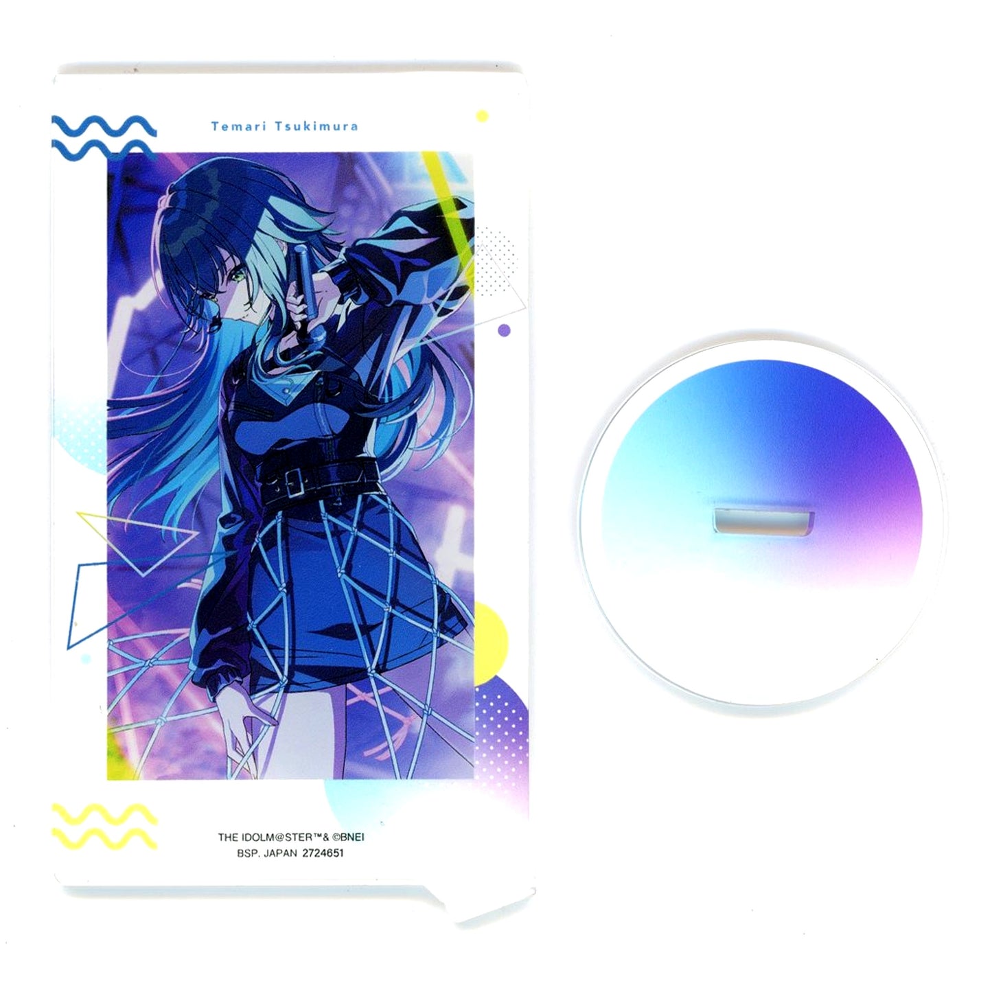 Temari Tsukimura Gakuen Idolmaster Art Acrylic Figure with Stand HOP!STEP!JUMP! Campaign in Namco [USED]