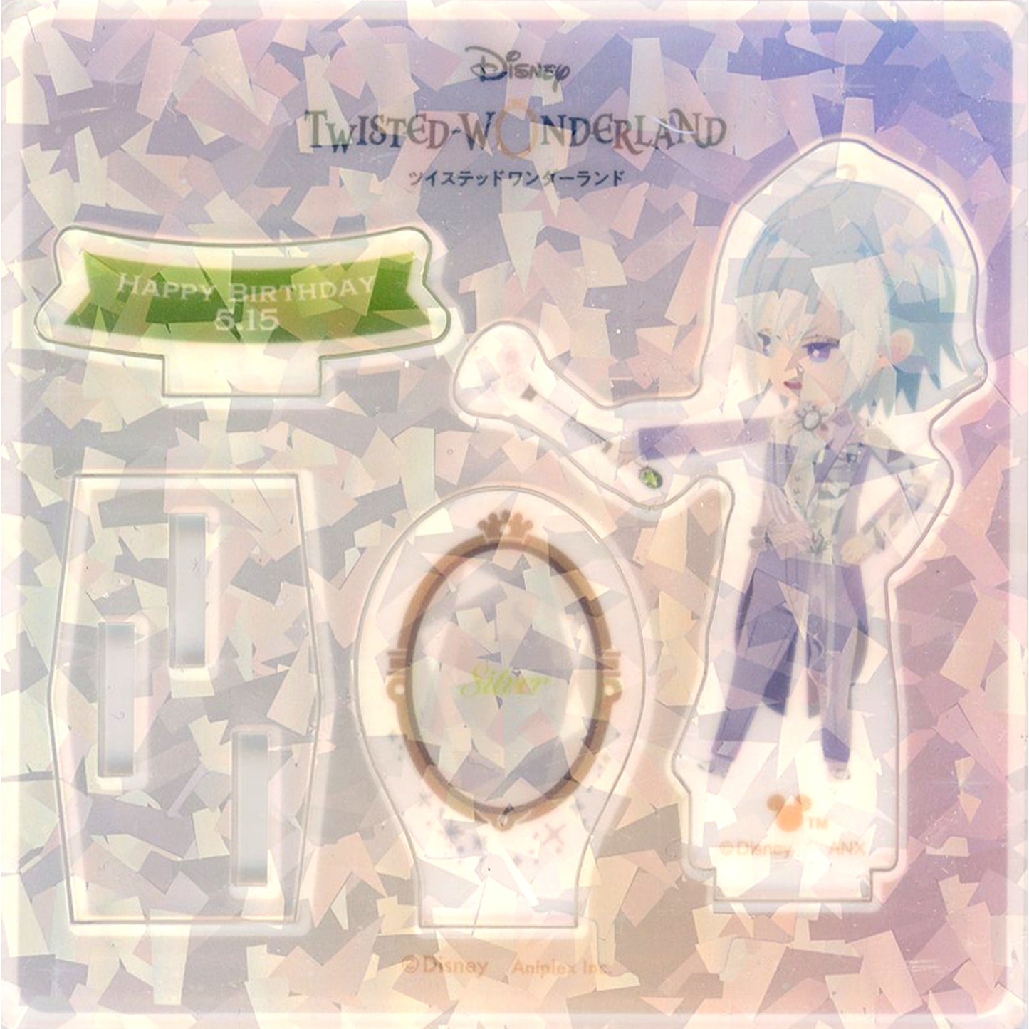 Silver Platinum Jacket Ver. Hologram Mini Acrylic Stand Disney Twisted-Wonderland Silver Birthday Memorial Goods [USED]