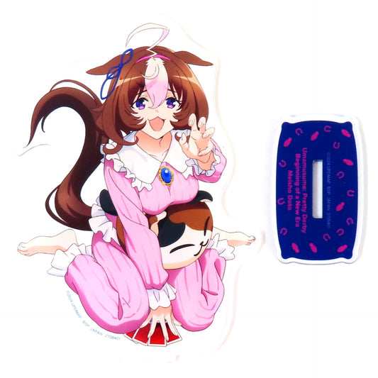 Meisho Doto Uma Musume Pretty Derby the Movie Beginning of a New Era Namco Promotion Relax time Namco Limited Big Acrylic Plate with Stand [USED]