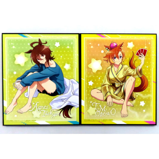 Umamusume Pretty Derby: Beginning of a New Era Set of 2 Art Plate Vol.3 NAMCO Promotion Relax time Namco Exclusive [USED]