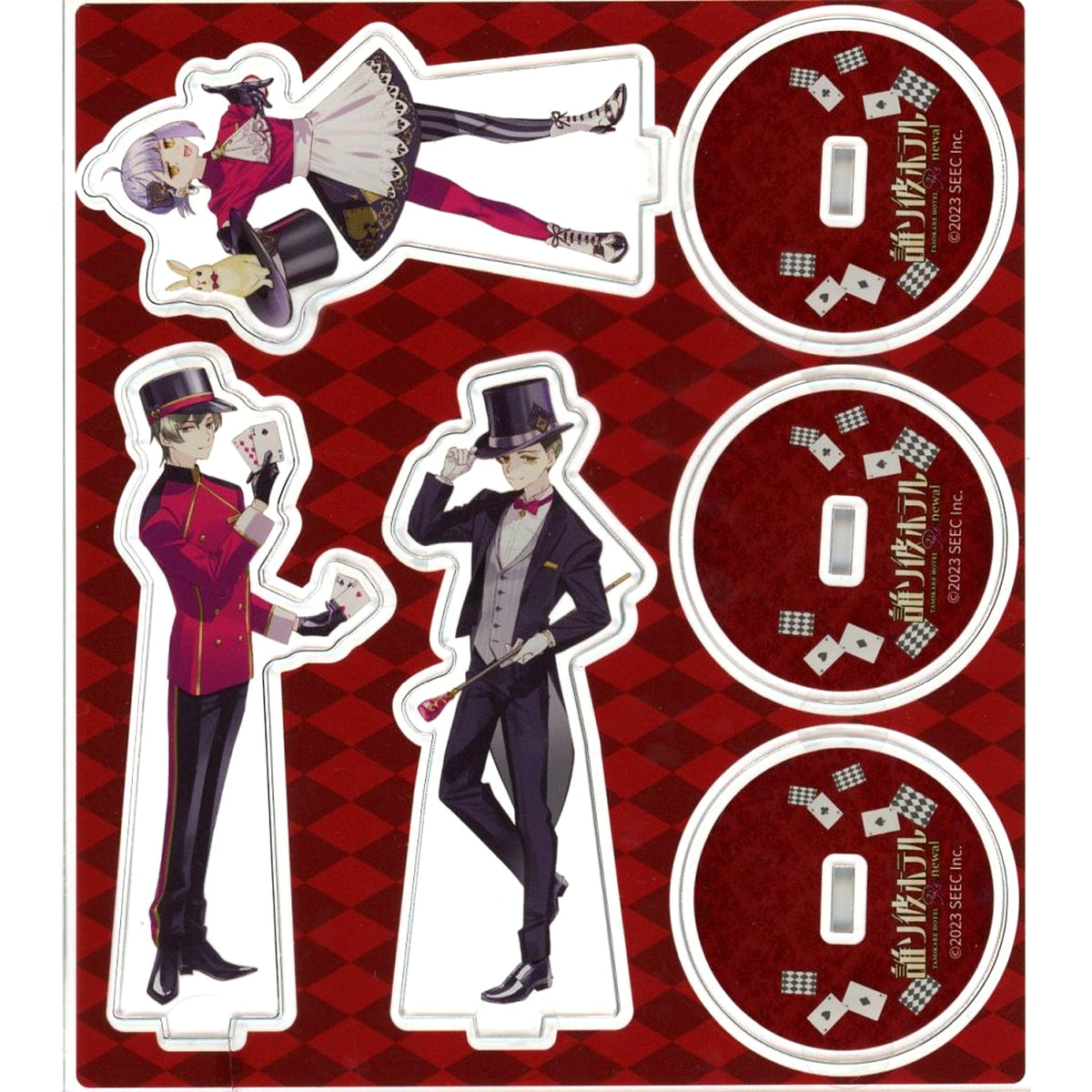 Neko Tsukahara & Haruto Atori & Masaki Osoto Tasokare Hotel Re:newal Single Original Acrylic Stand Set Hotel Collabo Limited Takeout Goods Plan Bonus [USED]