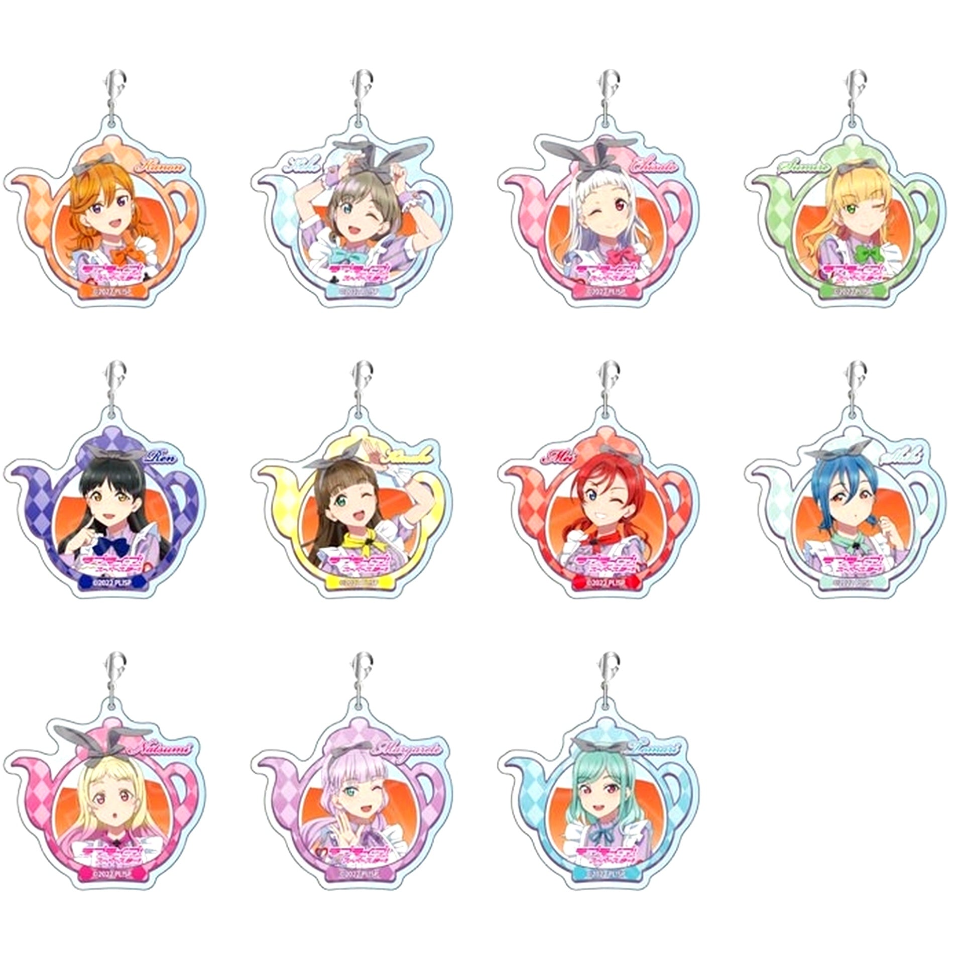 Set of 11 THE Chara CAFE STAND x Love Live! Superstar!! Acrylic Charm Strap Tea Salon Maid Ver. [USED]