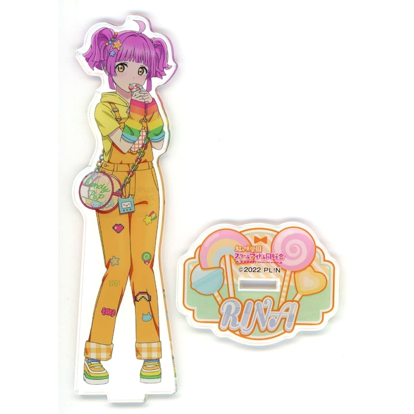 Rina Tennoji Big Acrylic Stand Love Live! Nijigasaki High School Idol Club x Village Vanguard [USED]