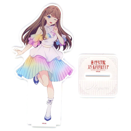 Megumi Fujishima Big Acrylic Stand Western Outfit Ver. Love Live! Hasunosora Girls' High School Idol Club [USED]