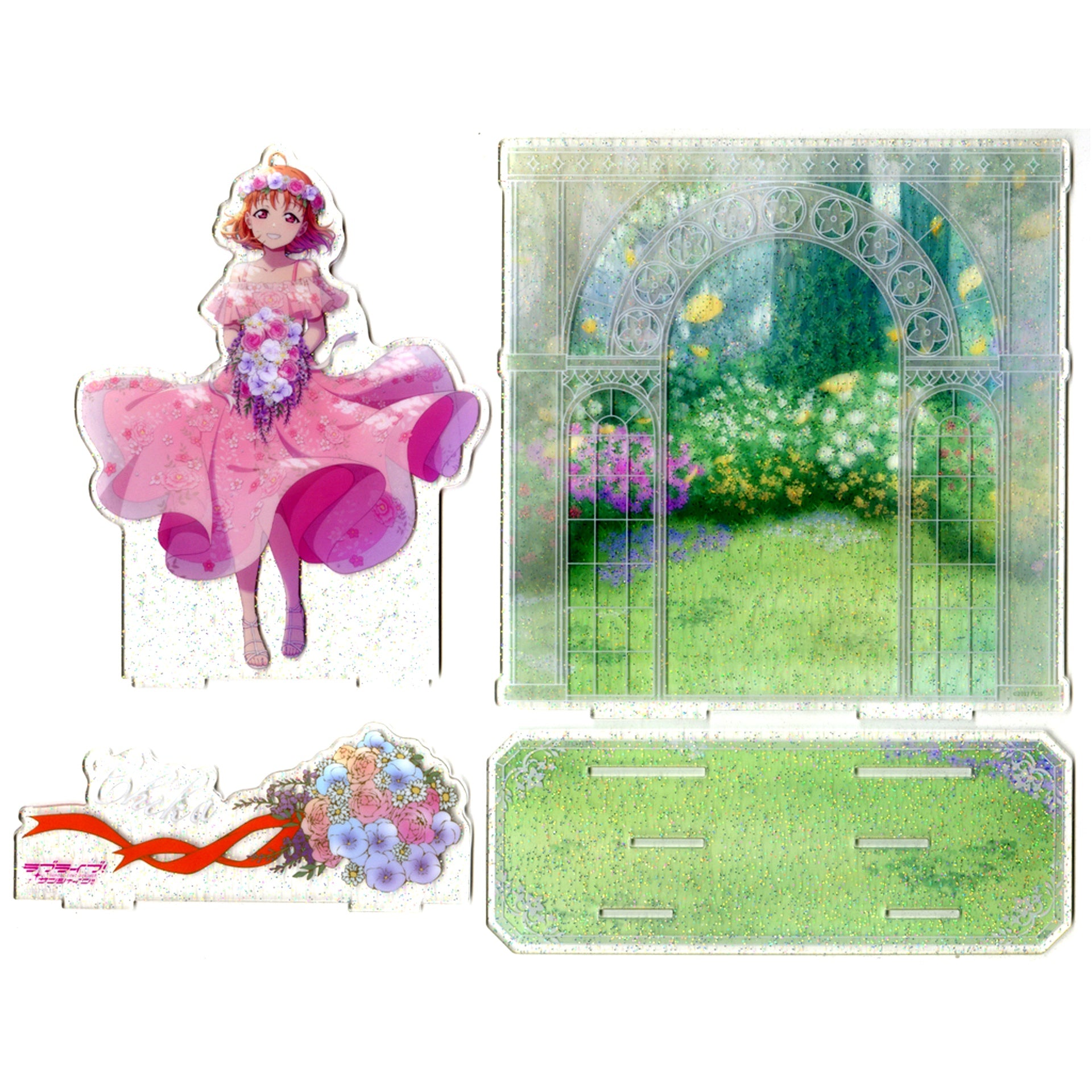 Chika Takami Flower Party Big Diorama Acrylic Stand Love Live! Sunshine!! Molly Fantasy PALO Limited [USED]