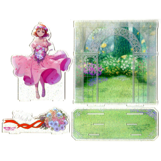 Chika Takami Flower Party Big Diorama Acrylic Stand Love Live! Sunshine!! Molly Fantasy PALO Limited [USED]