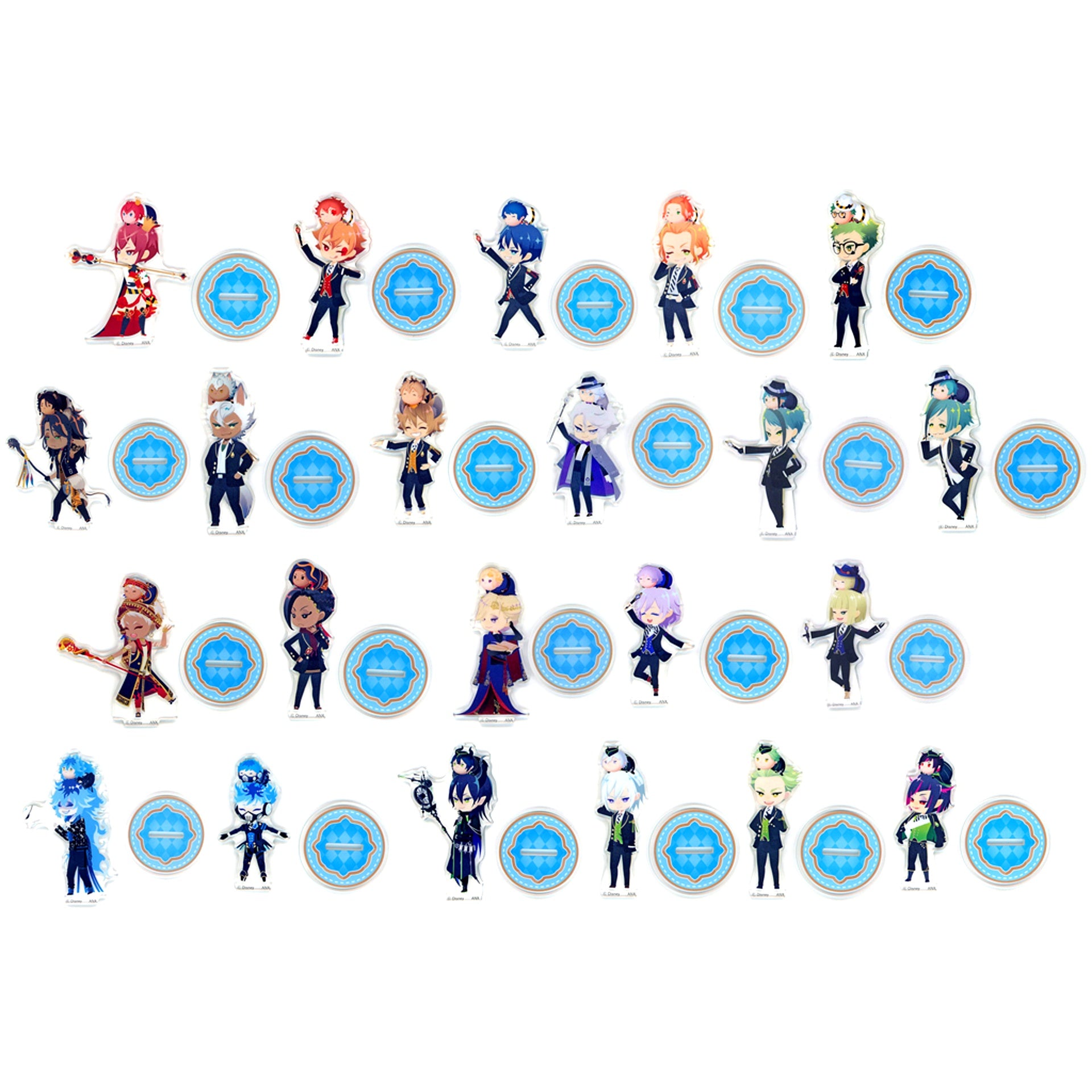 Set of 22 Disney Twisted-Wonderland Tsumuste Ver. Mini Acrylic Stand Collection [USED]
