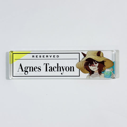 Agnes Tachyon Umamusume: Pretty Derby The Movie The Door to a New Era Reserved Seat Style Desk Plate Vacation Ver. Chugai Grace Cafe Collaboration [USED] — photo 1
