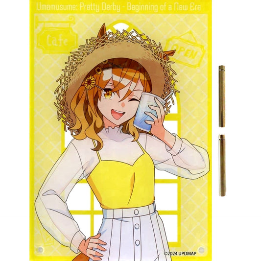 Jungle Pocket Umamusume Pretty Derby New Era Chugai Grace Cafe Vacation Holo Acrylic Art Panel [USED]