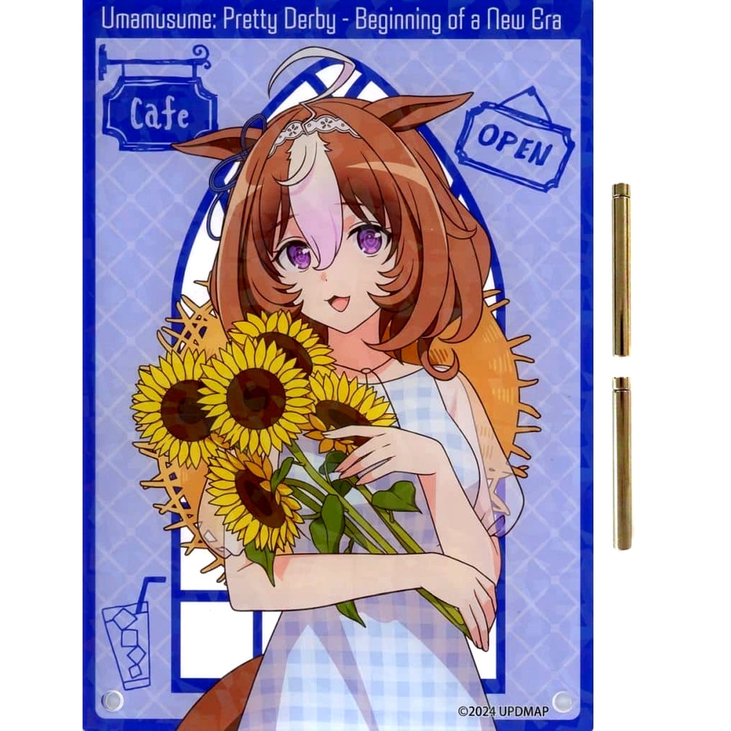 Meisho Doto Umamusume Pretty Derby New Era Chugai Grace Cafe Vacation Holo Acrylic Art Panel [USED]