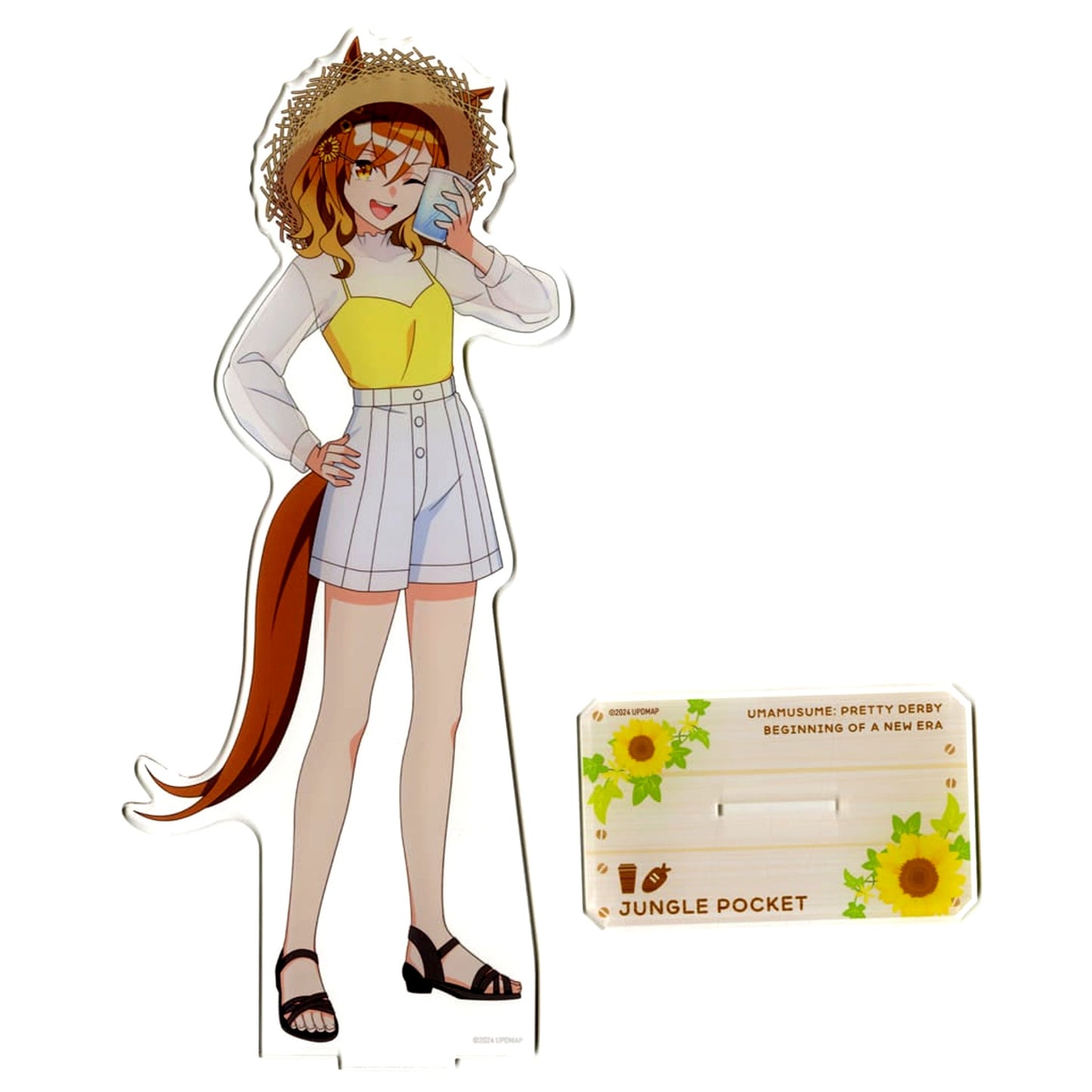 Jungle Pocket Umamusume Pretty Derby New Era Chugai Grace Cafe Vacation BIG Acrylic Stand [USED]