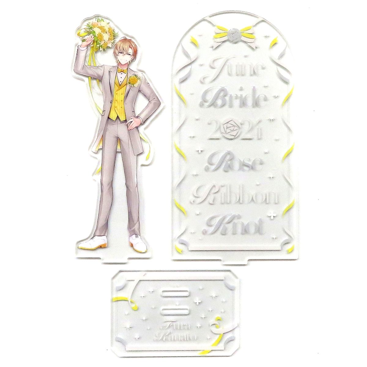 Fura Kanato Virtual YouTuber Nijisanji Acrylic Stand June Bride 2024 Rose Ribbon Knot [USED]