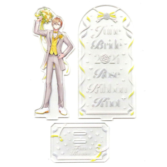 Fura Kanato Virtual YouTuber Nijisanji Acrylic Stand June Bride 2024 Rose Ribbon Knot [USED]