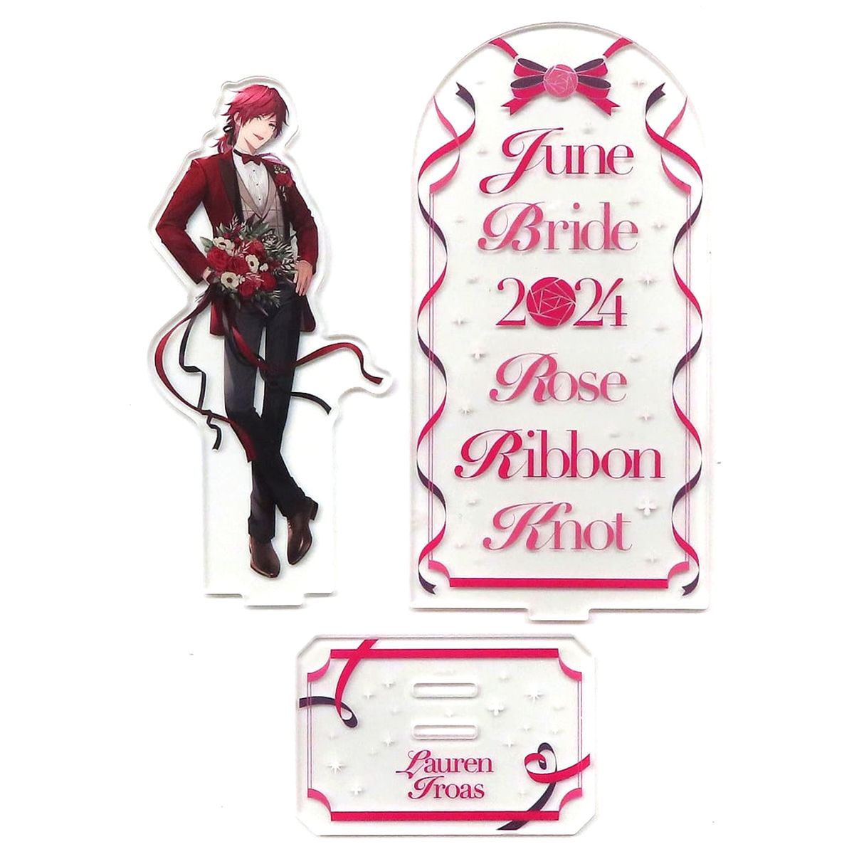 Lauren Iroas Acrylic Stand Virtual YouTuber Nijisanji June Bride 2024 Rose Ribbon Knot [USED]