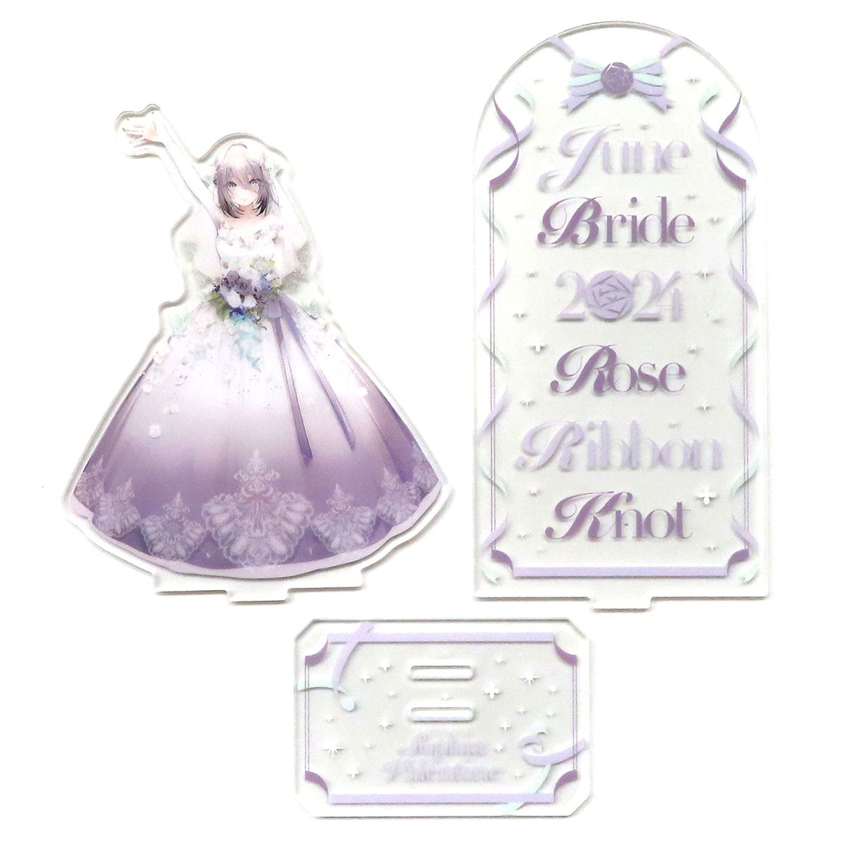 Sophia Valentine Acrylic Stand Virtual YouTuber Nijisanji June Bride 2024 Rose Ribbon Knot [USED]