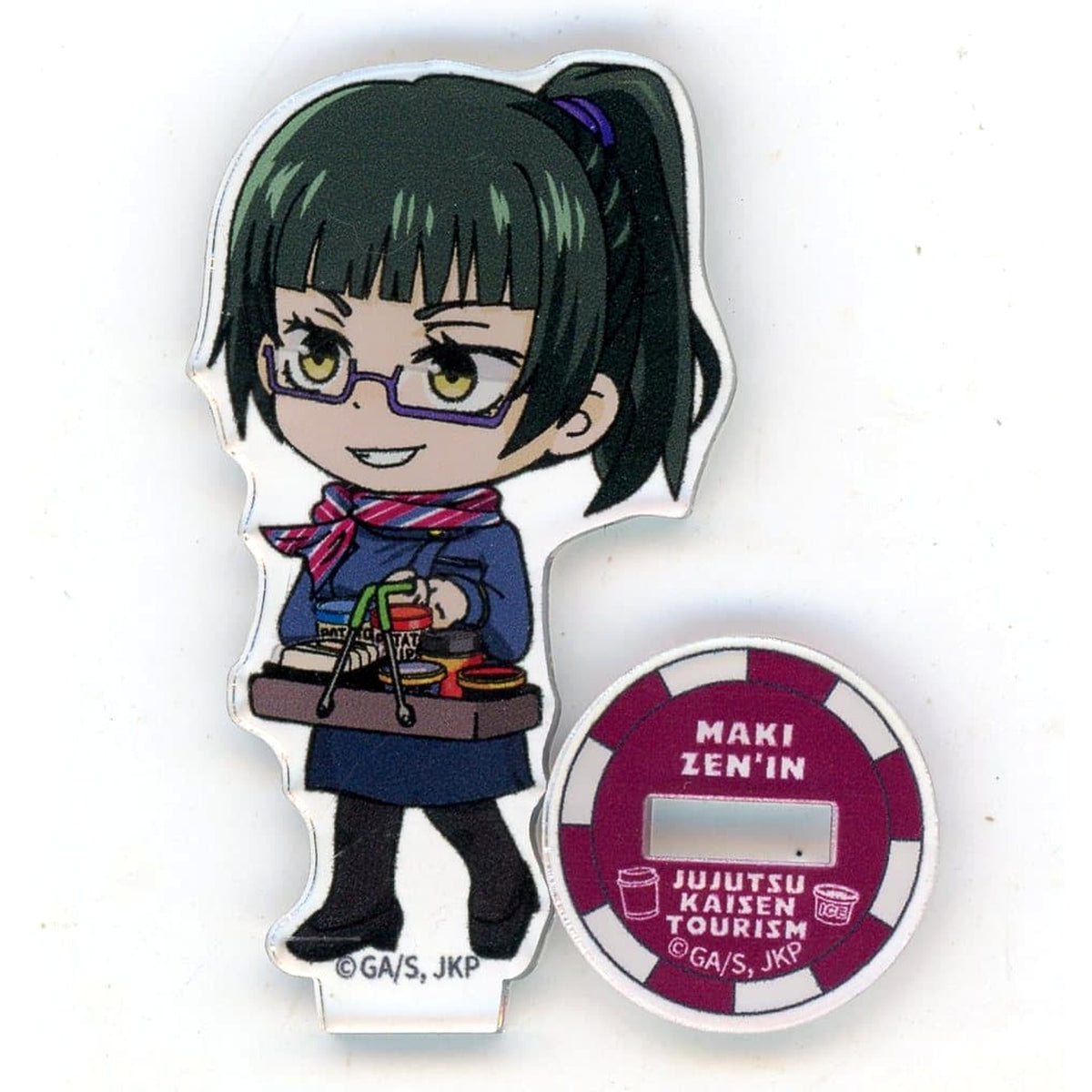 JR Tokai x Jujutsu Kaisen Shinkansen de Iku Juju Tanbou in Kyoto Maki Zenin Trading Acrylic Stand Acrylic Stands [USED]