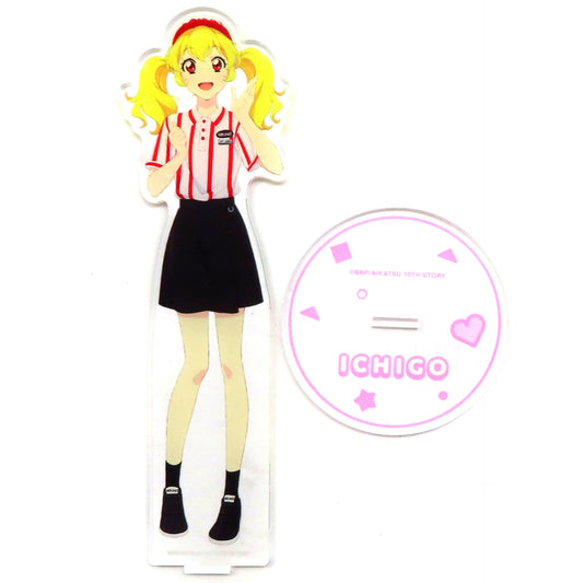 Ichigo Hoshimiya Illustration Round 1 Ver. Big Acrylic Stand Aikatsu! 10th Story: Starway to the Future x Round 1 [USED]