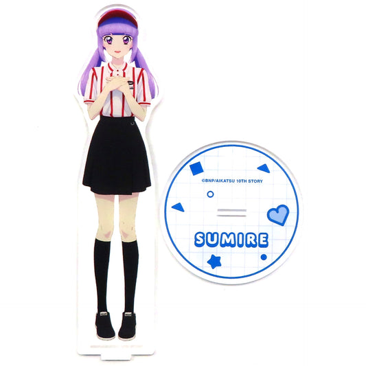 Sumire Hikami Illustration Round 1 Ver. Big Acrylic Stand Aikatsu! 10th Story: Starway to the Future x Round 1 [USED]