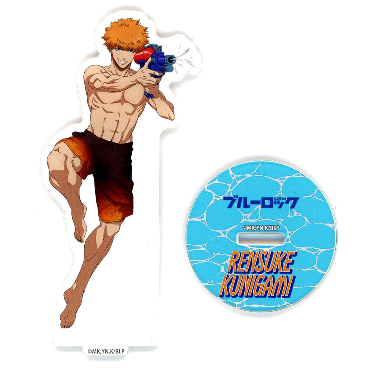Rensuke Kunigami Acrylic Stand Blue Lock x Yunessun Bath Prison Yunessun Let's Become the Strongest Egoist Enjoying the Bath Prison the Most [USED]