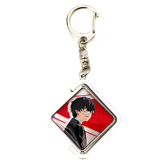 Persona 5 Protagonist Natural Proportions Glass Spin Holder Trading Gacha PERSONA LIVE TOUR 2024: more ahead Exclusive Keychains [USED]