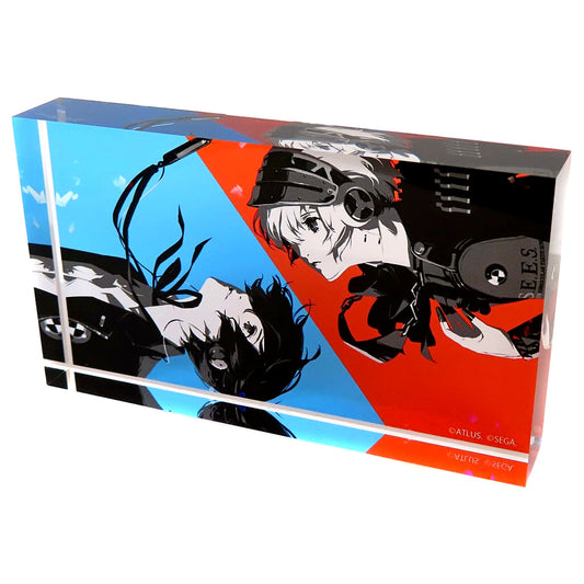 Protagonist and Aigis Persona 3 Reload Episode Aegis Acrylic Block Atlas Fes Goods [USED]