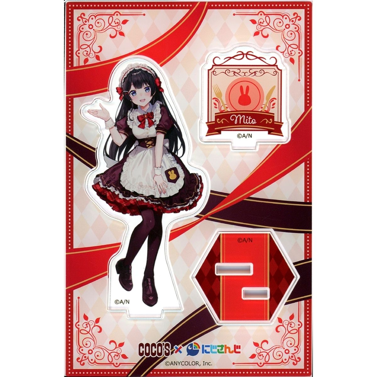 Tsukino Mito Original Acrylic Stand Panel Virtual YouTuber Nijisanji VTuber COCO'S x Virtual YouTuber NIJISANJI Gather at COCO'S! Bringing the Deliciousness of Rainbow Campaign [USED]
