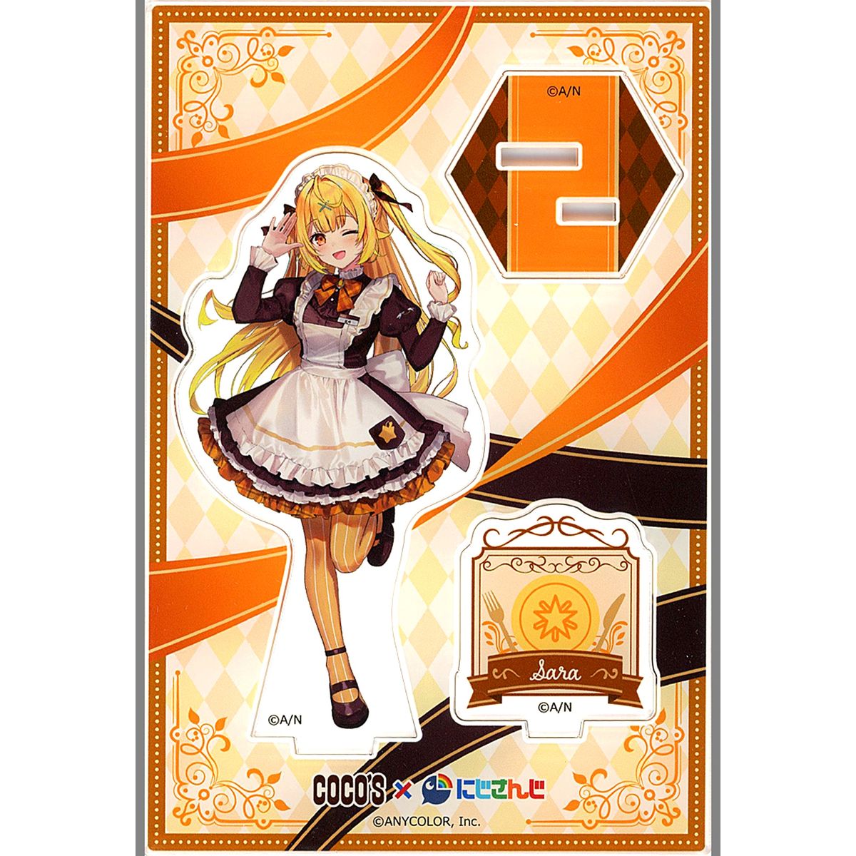 Hoshikawa Sara Original Acrylic Stand Panel COCO'S x Virtual YouTuber NIJISANJI Gather at COCO'S! Bringing the Deliciousness of Rainbow Campaign Virtual YouTuber Nijisanji VTuber Acrylic Stand [USED]