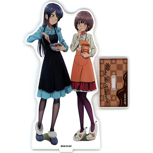 Mai and Kaede Acrylic Stand Rascal Does Not Dream of a Sister Venturing Out Movie Ticket Convenience Store Bonus Item [USED]