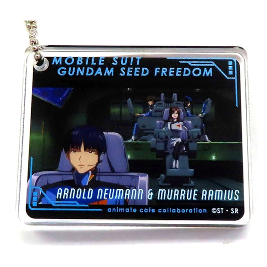 Murrue Ramius & Arnold Neumann Mobile Suit Gundam SEED FREEDOM animatecafe CoLotta Trading Acrylic Plate Keychain Vol.2 [USED]