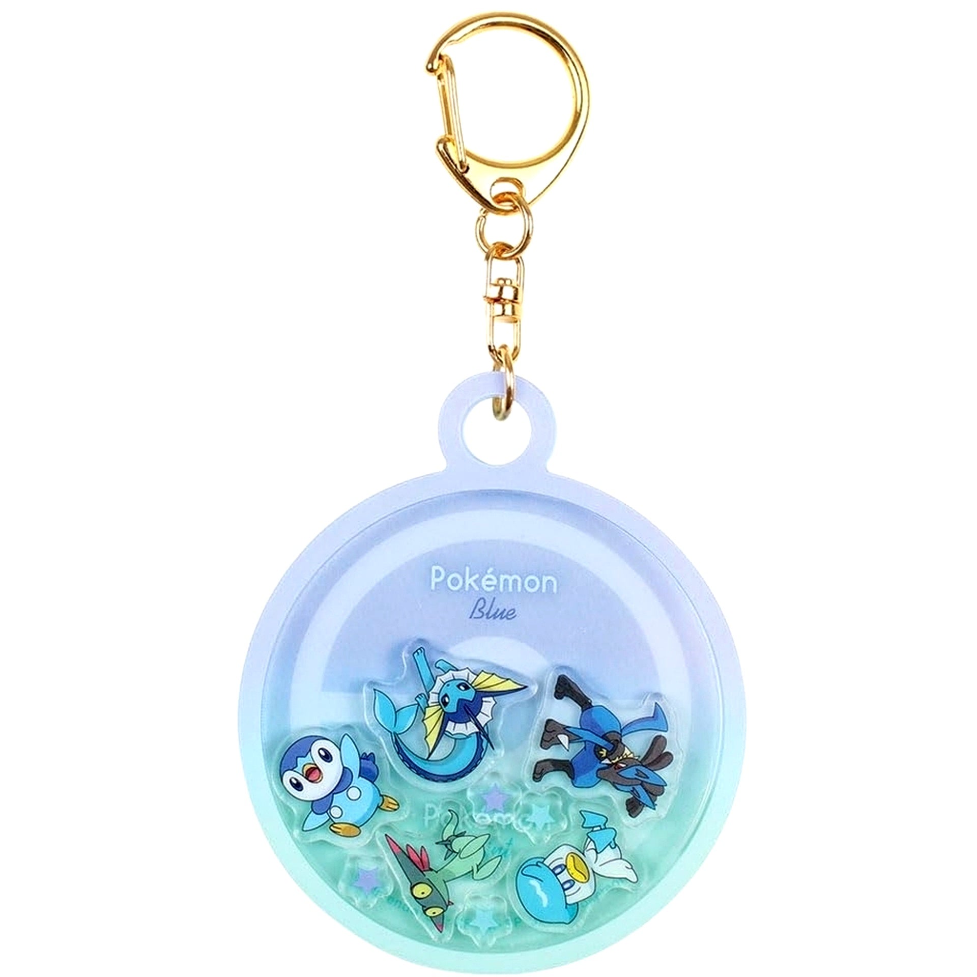 Blue & Mint Gradation Shaka Chara Keychain Pokemon [USED]