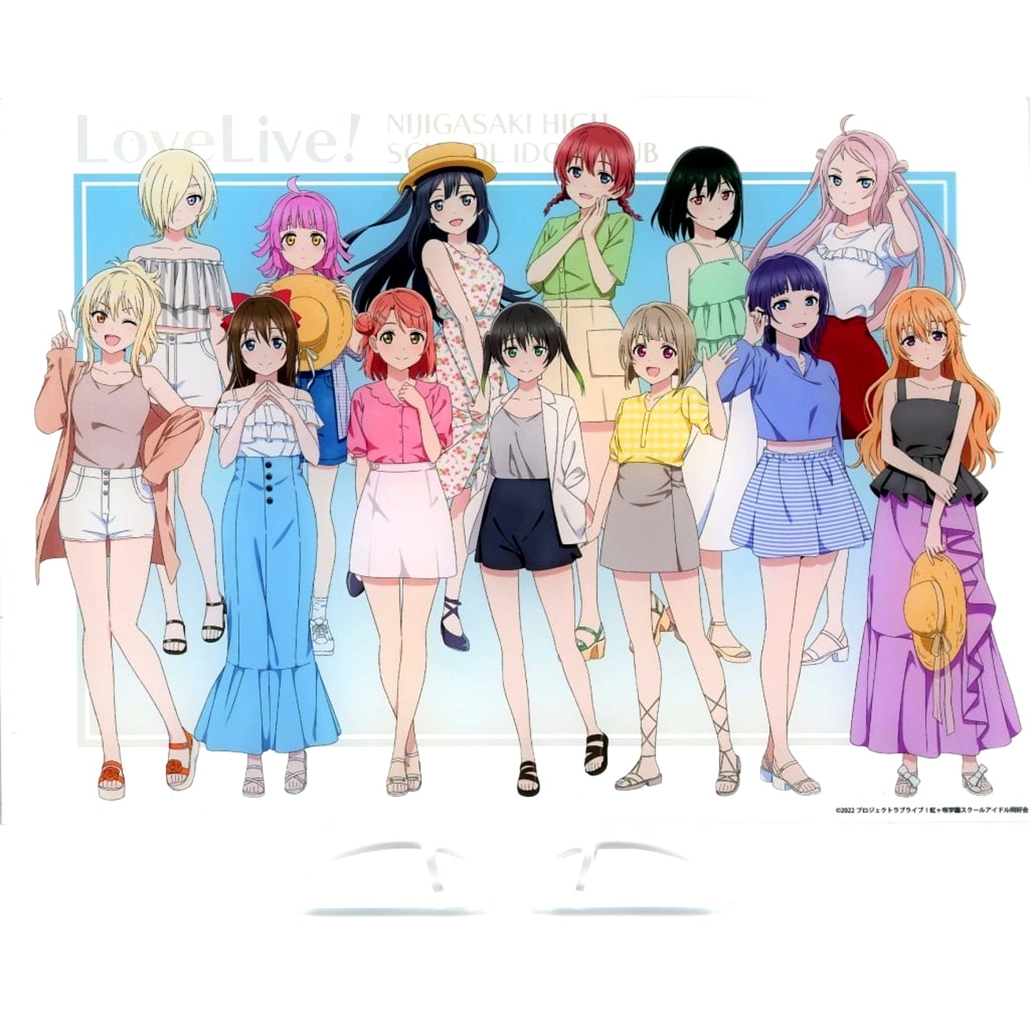Group Love Live! Nijigasaki High School Idol Club Acrylic Visual Board A-1 Prize DMM Scratch! [USED]