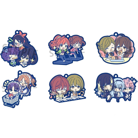 THE IDOLM@STER Shiny Colors Mamimi Tanaka & Others Buddycolle Vol.2 Rubber Mascot All 6 Types Set Keychains [USED]