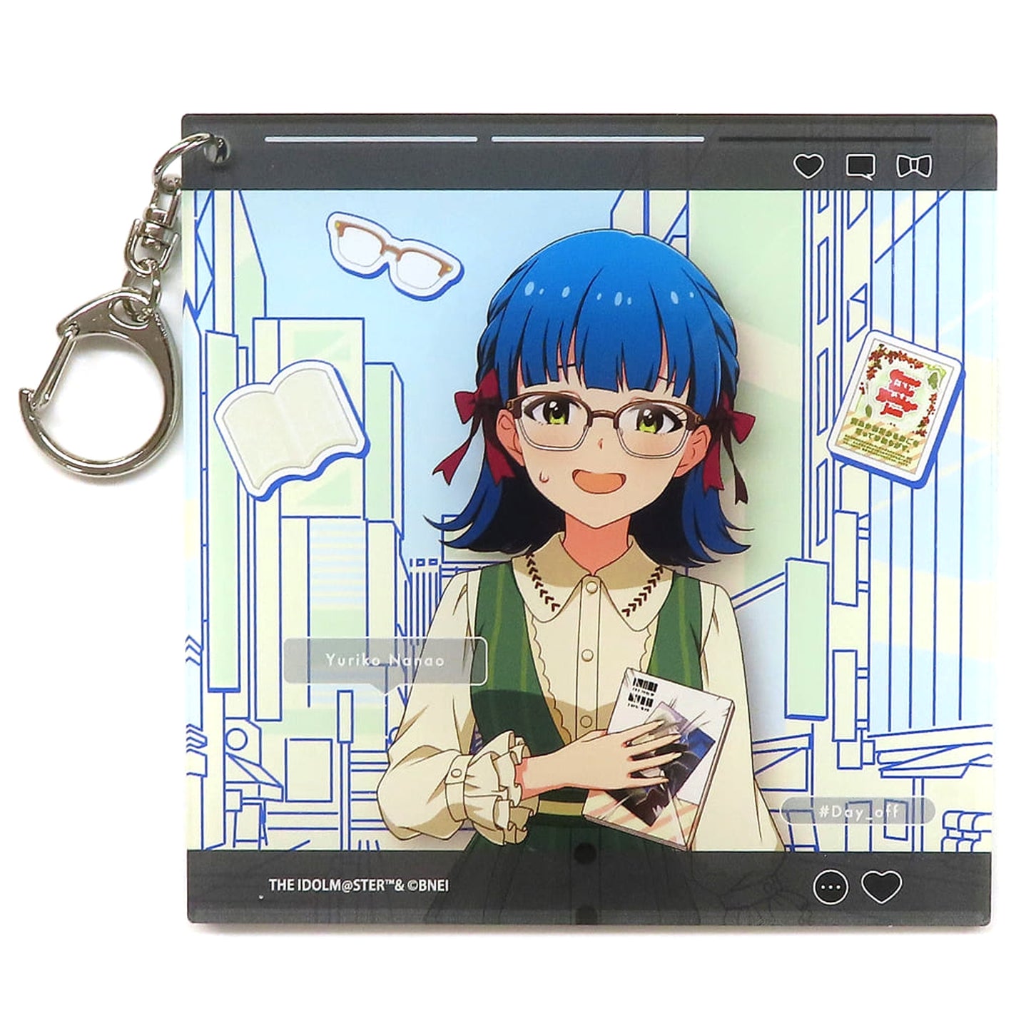 THE IDOLM@STER Million Live! Theater Days! Nanao Yuriko Motif Acrylic Keychain Akihabarappa Festival Newly Drawn Illustration Ver. 7Th Anniversary in Akihabara: Akihabarappa Festival Limited Keychains [USED]