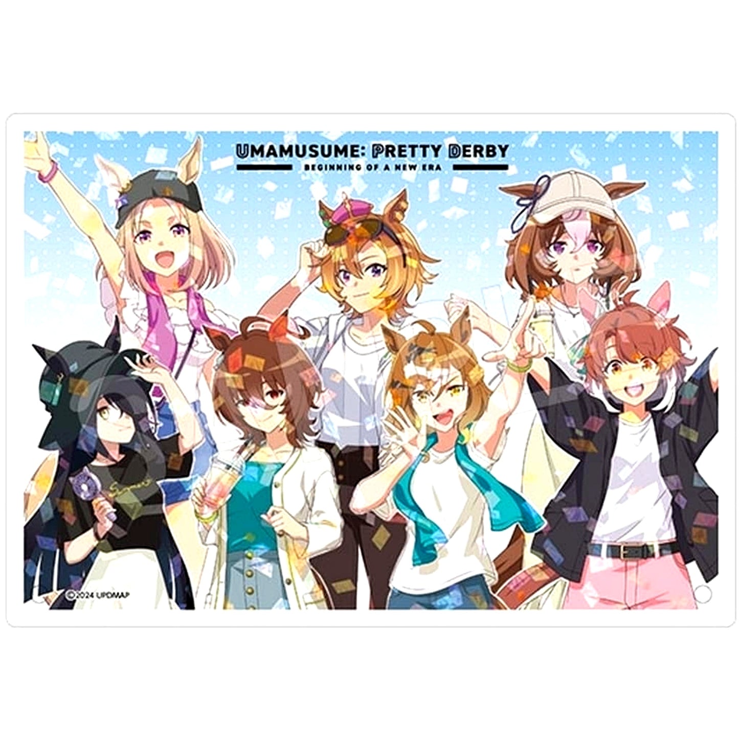 Group Umamusume Pretty Derby New Era Summer Fest Holo Acrylic Art Panel Marui [USED]