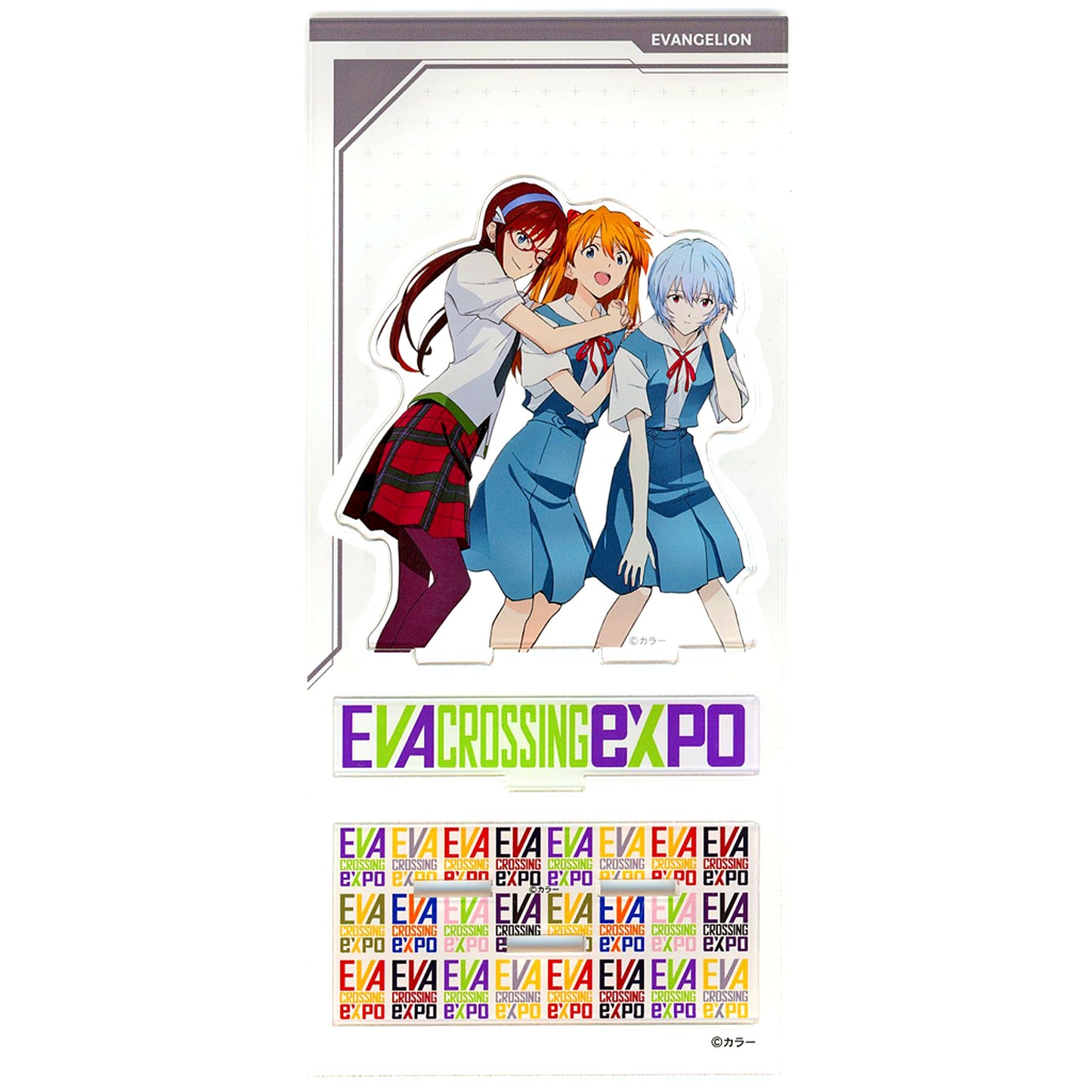 Rei & Asuka & Mari Acrylic Stand Evangelion Crossing Expo [USED]