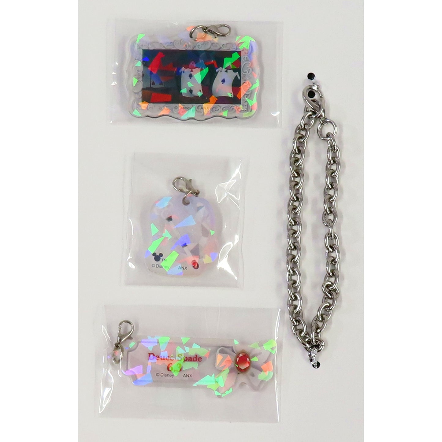 Deuce Spade Disney Twisted-Wonderland Hologram Acrylic Charm with Chain Birthday Goods [USED]