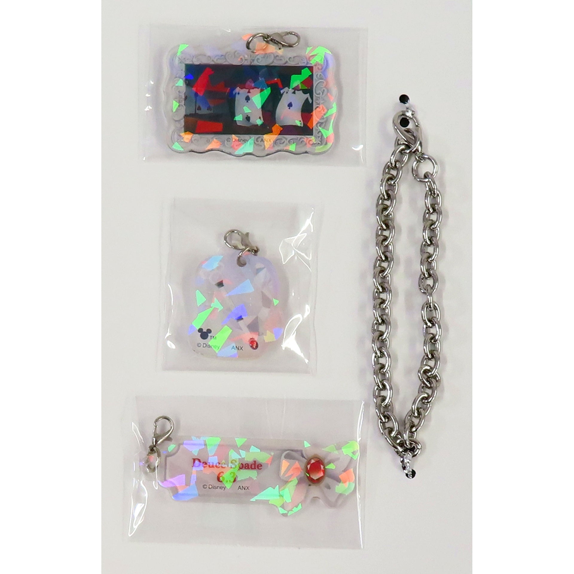 Deuce Spade Disney Twisted-Wonderland Hologram Acrylic Charm with Chain Birthday Goods [USED]